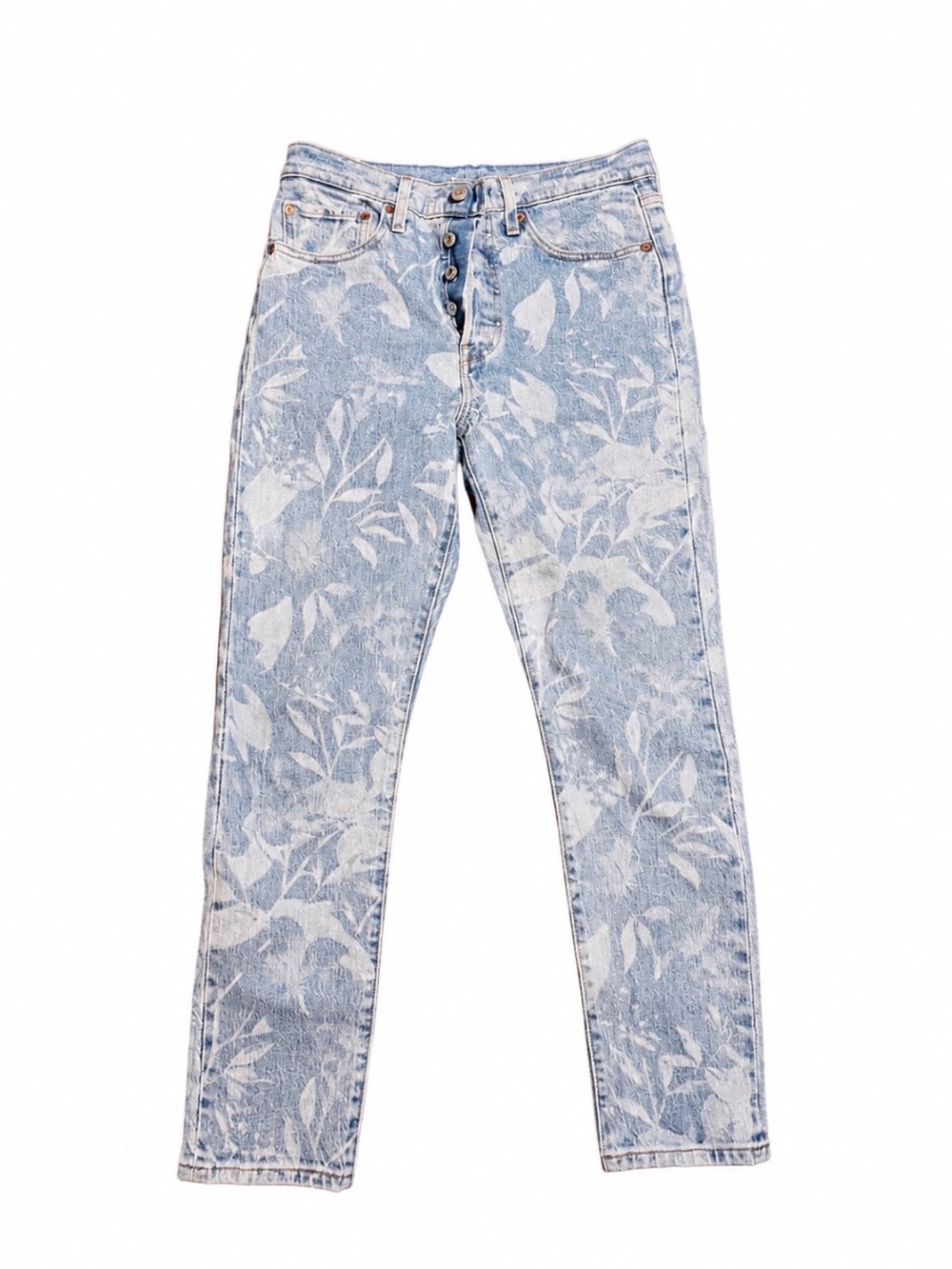 Women's Levi's 501 Skinny W27 L28 Floral Print Jeans